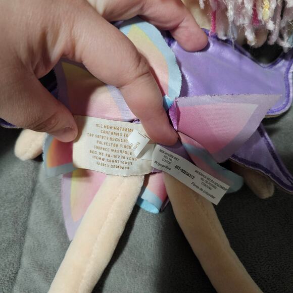 Demdaco Nat Jules Gardenia Plush Doll Fairy Blonde Hair Blue Eyes Pink Wings - Picture 5 of 5